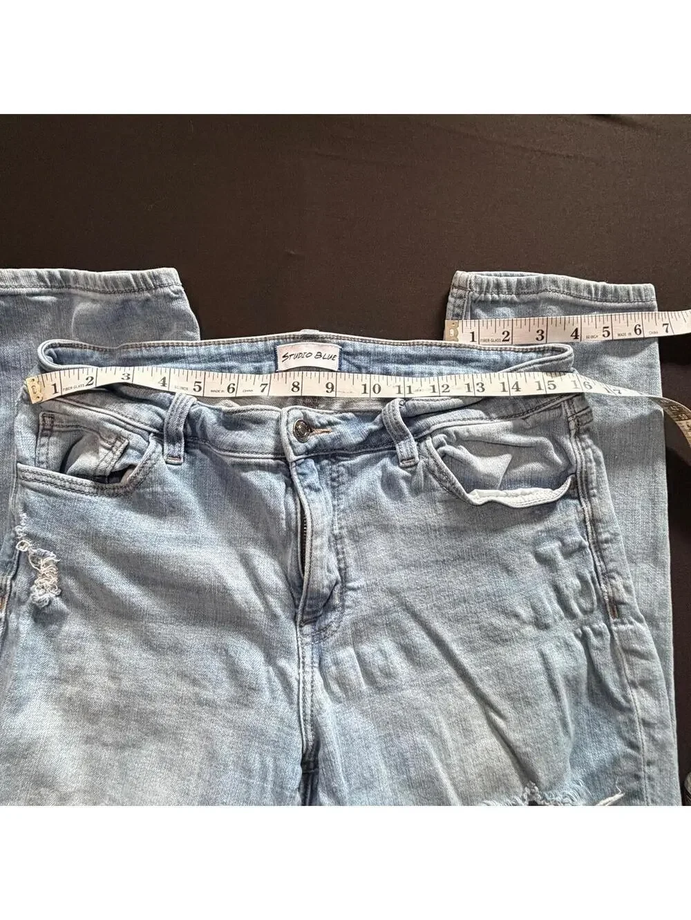 Studio Blue Distressed Boyfriend Jeans Size 32